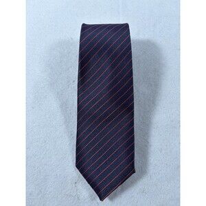 New Carnaval De Venise Classic TIE 100% Authentic 100% SILK Blue w/Red Stripes